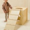 Play Coco Village Montessori Toys | Montessori Ladder Climber Board - Natural Wood