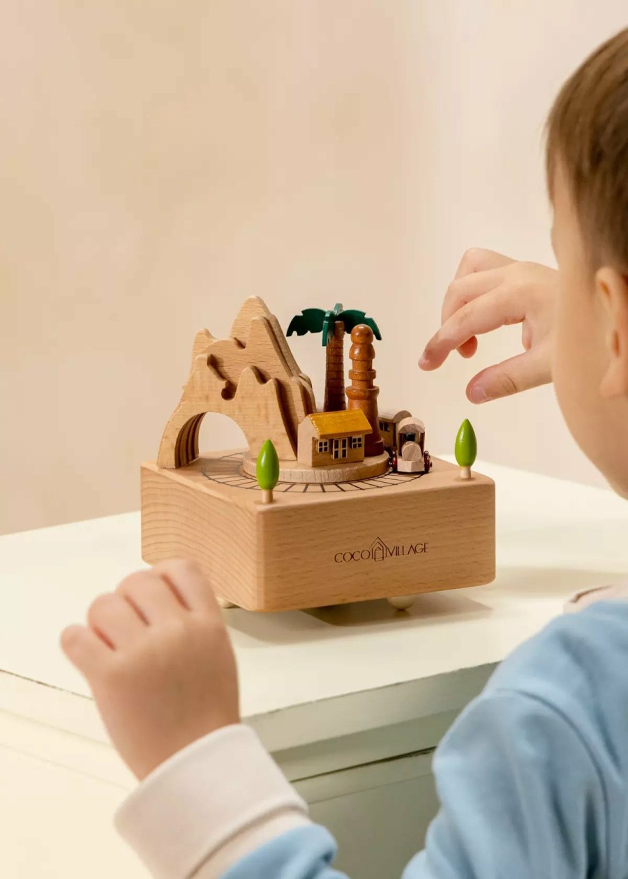 Home Essentials Coco Village Music Boxes | Wooden Music Box - Little Train