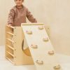 Play Coco Village Montessori Toys | Montessori Grip Climber Board - Natural Wood