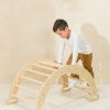 Play Coco Village Montessori Toys | Montessori Rocker Climber - Natural Wood