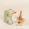 Play Coco Village Pretend Play | Wooden Coffee Maker Set - Seafoam & Tera