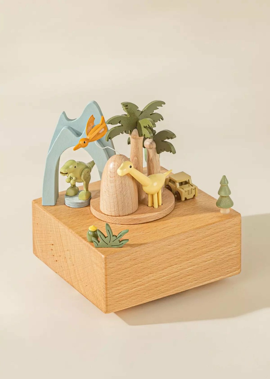 Home Essentials Coco Village Music Boxes | Wooden Music Box - Dinosaures World