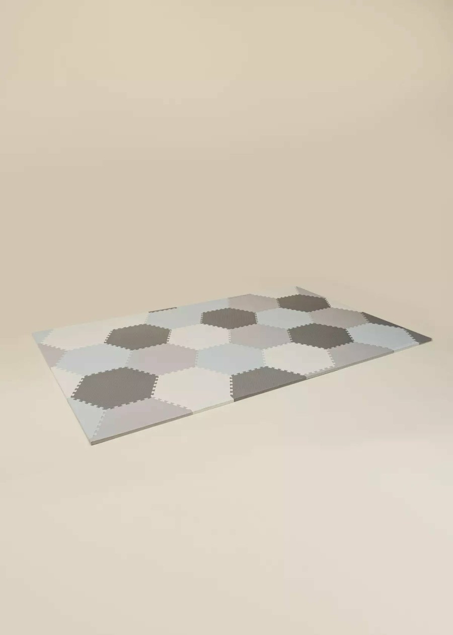 Play Coco Village Developmental Toys | Hexagon Playmat - Grey