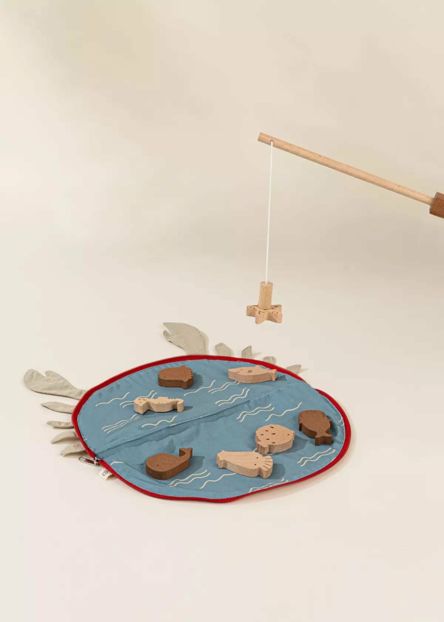 Play Coco Village Montessori Toys | Wooden Fishing Game With Bag