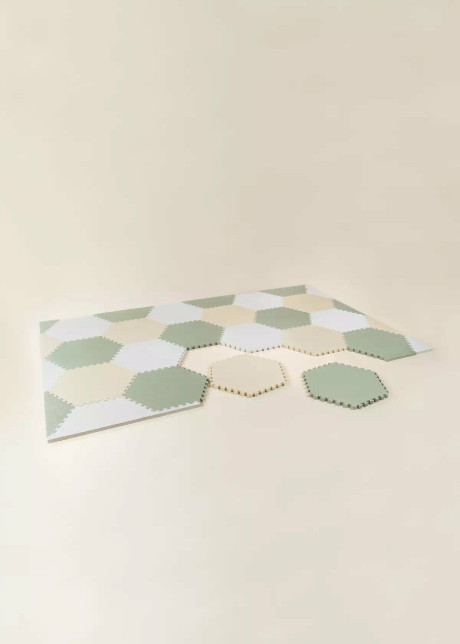 Play Coco Village Developmental Toys | Hexagon Playmat - Seafoam