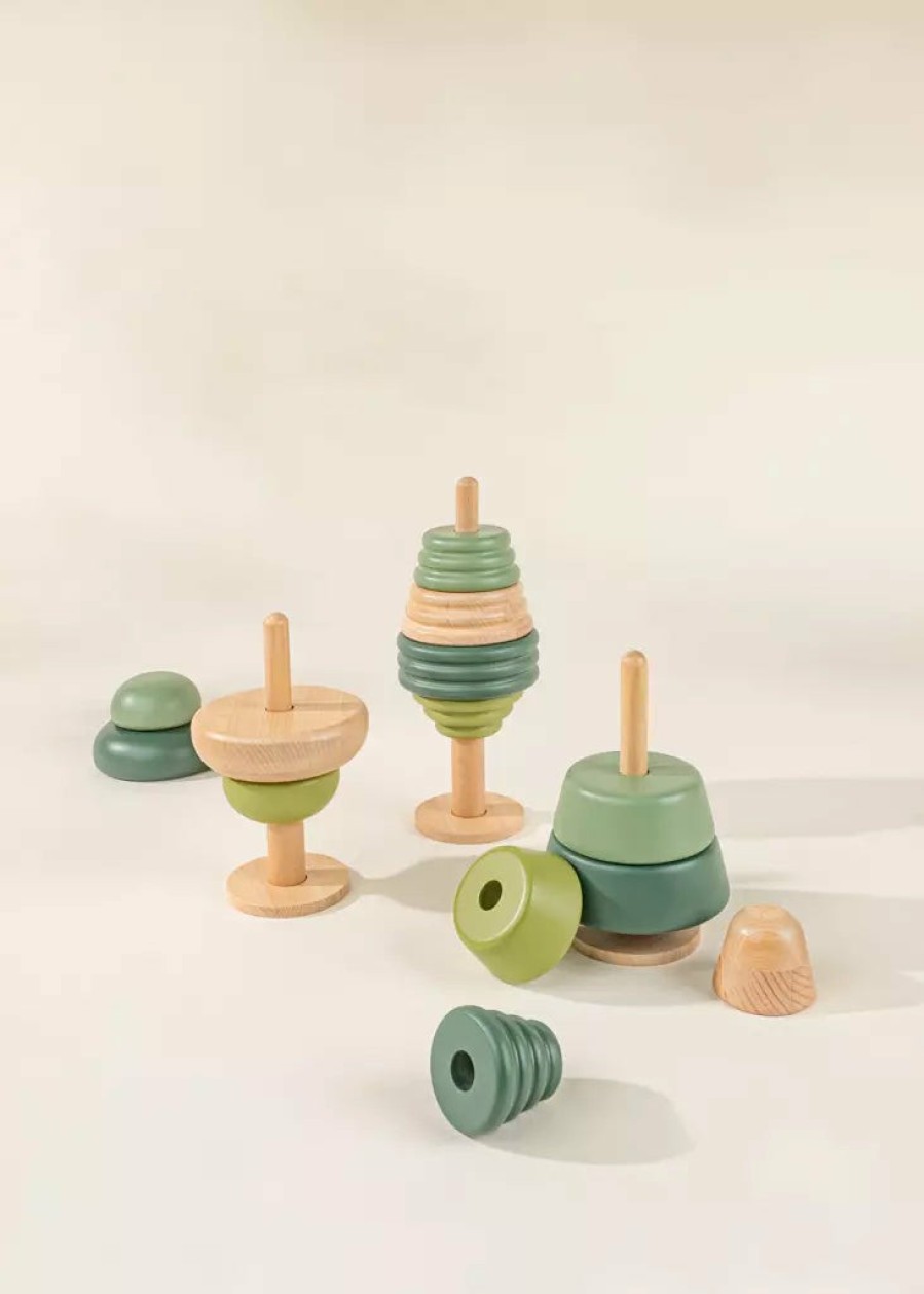 Play Coco Village Montessori Toys | Set Of 3 Wooden Stackable Trees