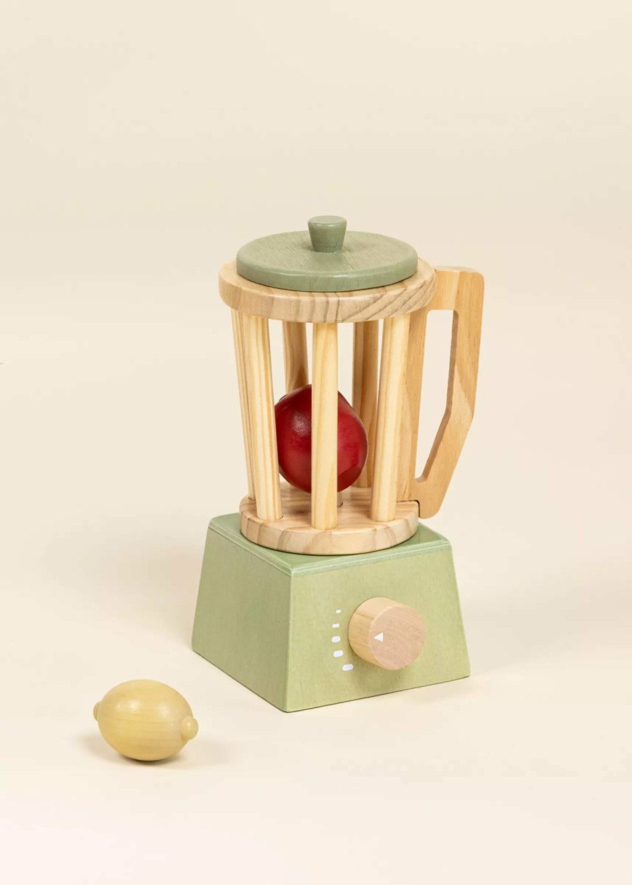 Play Coco Village Educational Toys | Wooden Blender - Seafoam