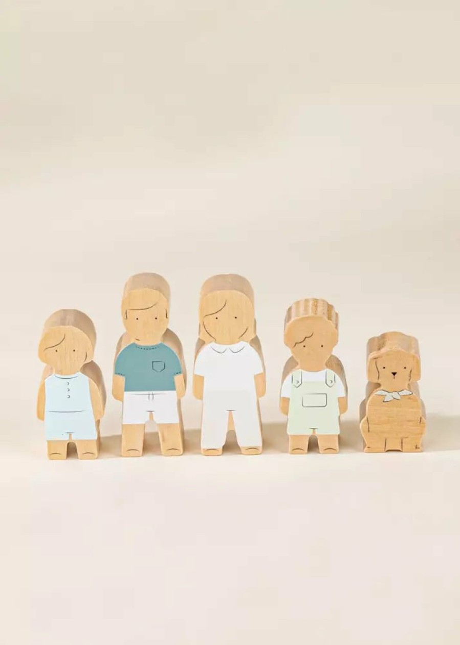 Play Coco Village Characters & Figures | Set Of 5 Family Wooden Dollhouse Characters