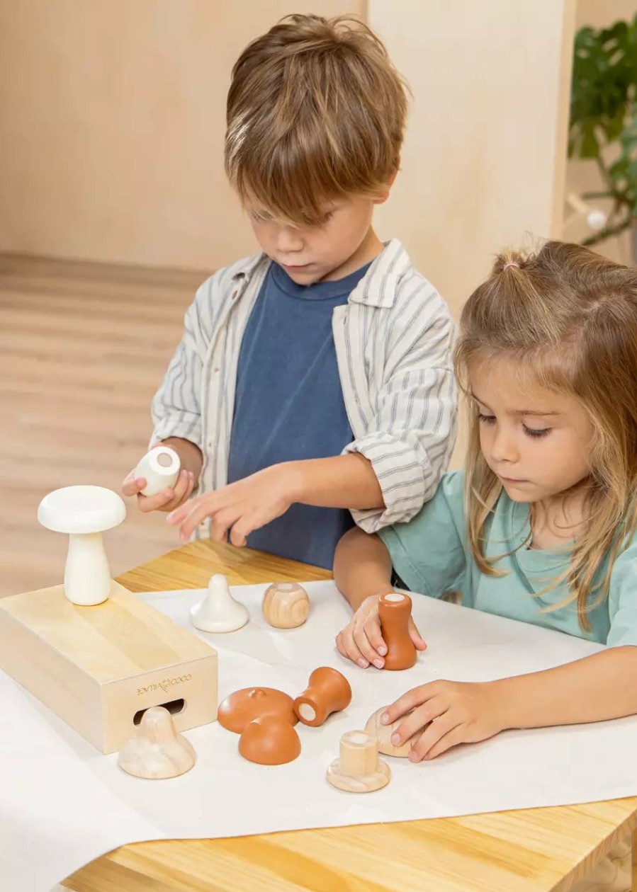 Play Coco Village Educational Toys | Wooden Mushrooms Playset