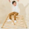 Play Coco Village Montessori Toys | Montessori Triangle Climber Small - Natural Wood