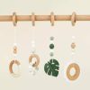 Play Coco Village Silicone Toys | Wooden And Silicone Hanging Toys Rattle Set For Play Arch (4 Pcs)