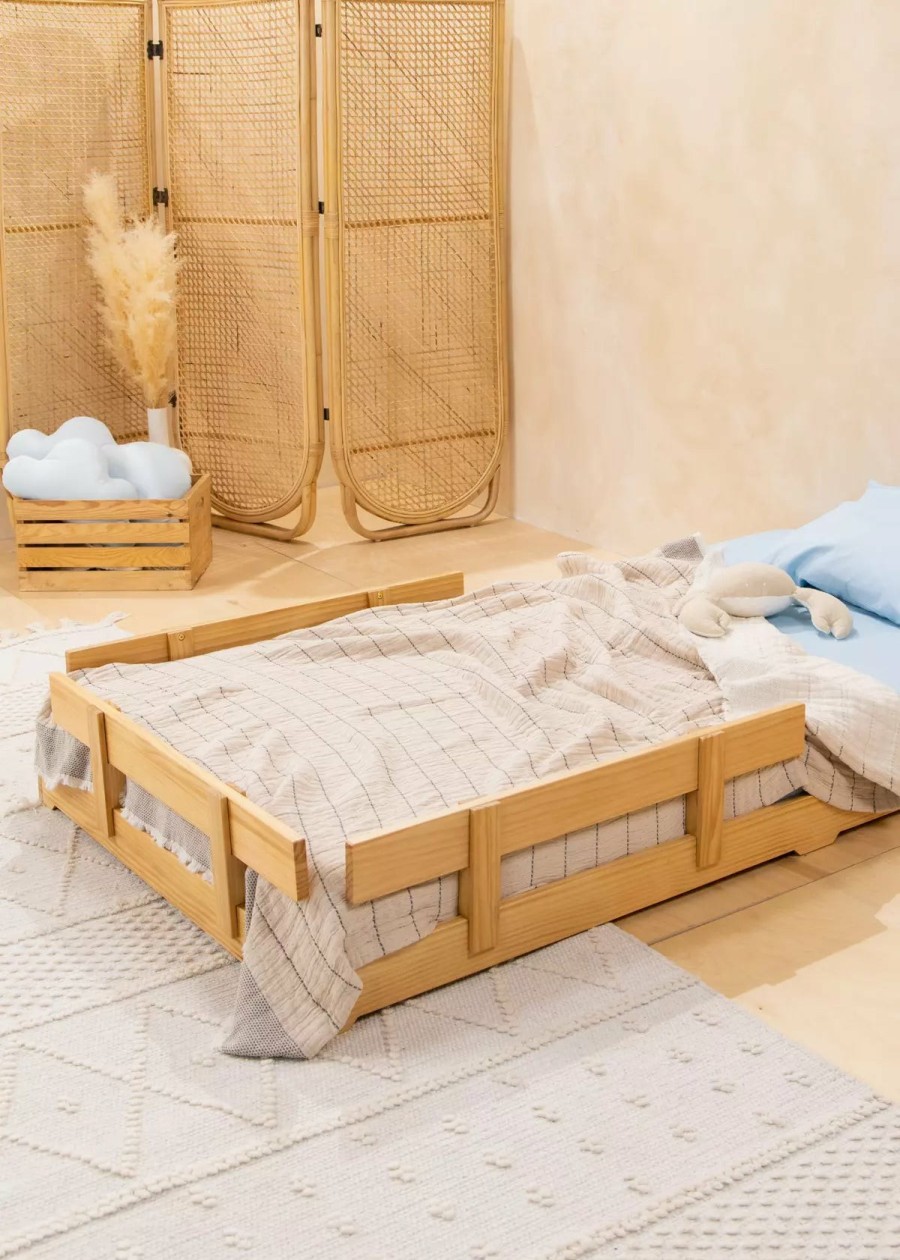 Home Essentials Coco Village Kids Beds | Wooden Bed Frame Rail - Natural Wood